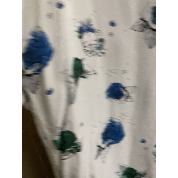 Zara Man White Lightweight Skull Roses Button Up Long Sleeve Relaxed Fit Soft - Picture 11 of 13